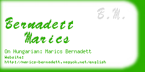 bernadett marics business card